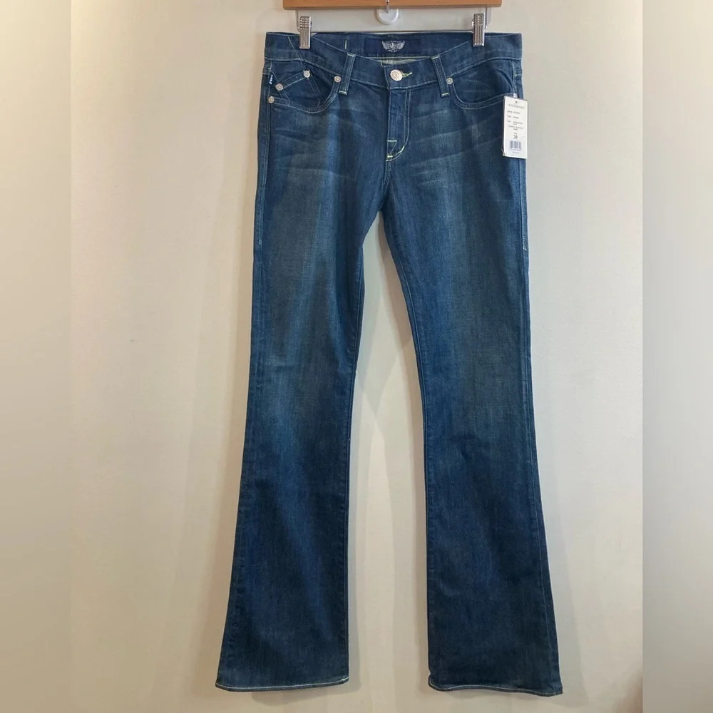 ROCK & REPUBLIC Sz 30 Low  Rise Bootcut Kurt in Voracious Blue US Made Jeans NEW